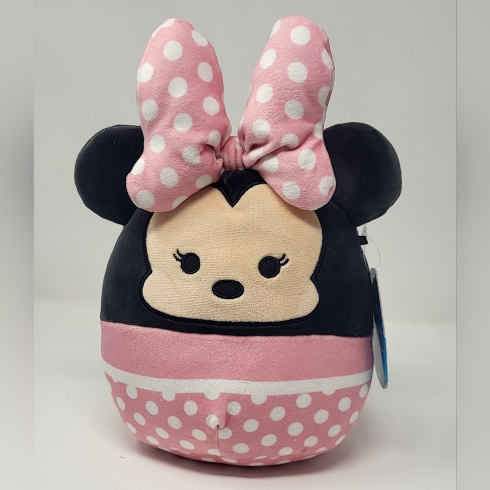 SQUISHMALLOWS DISNEY MINNIE MOUSE Soft Pink Polka Dot Bow Plush Toy Kell…